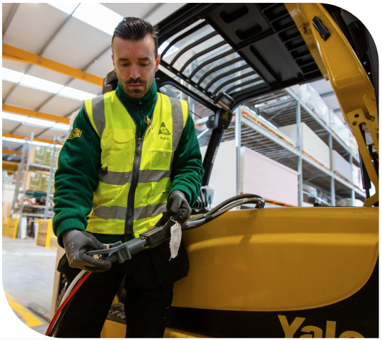 Electric forklift truck