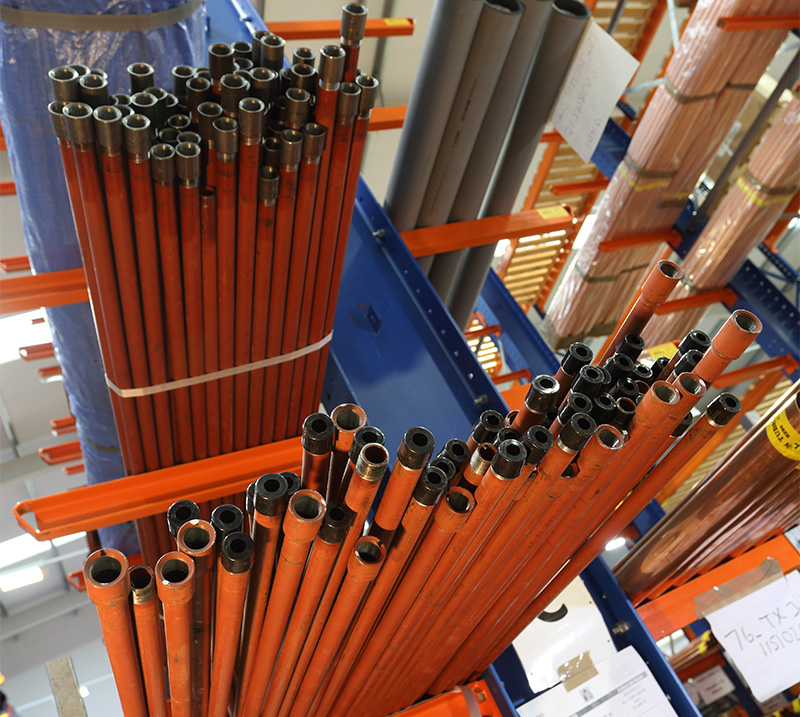 BSS Luton, Pipes Stacked In Racking